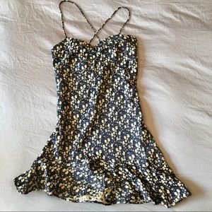 Zara asymmetric  ruffle dress